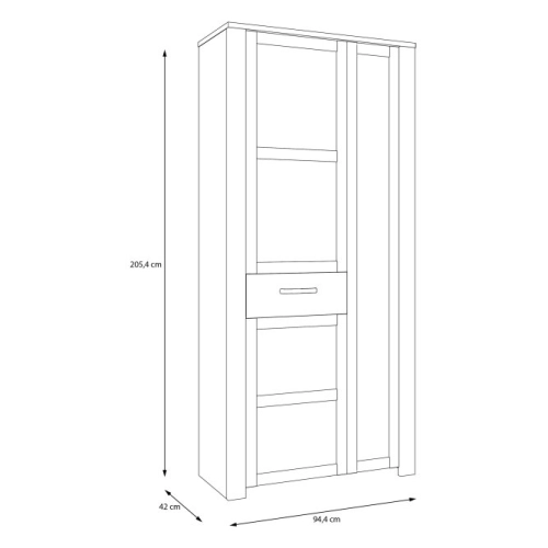 Szafa ubraniowa L Dąb Riviera / Dąb Cabezone